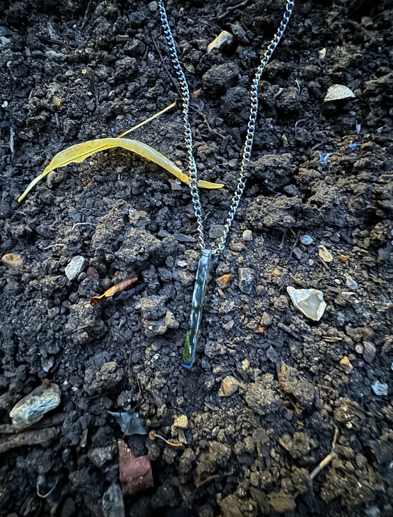 Luxe Silver Bar Pendant Necklace