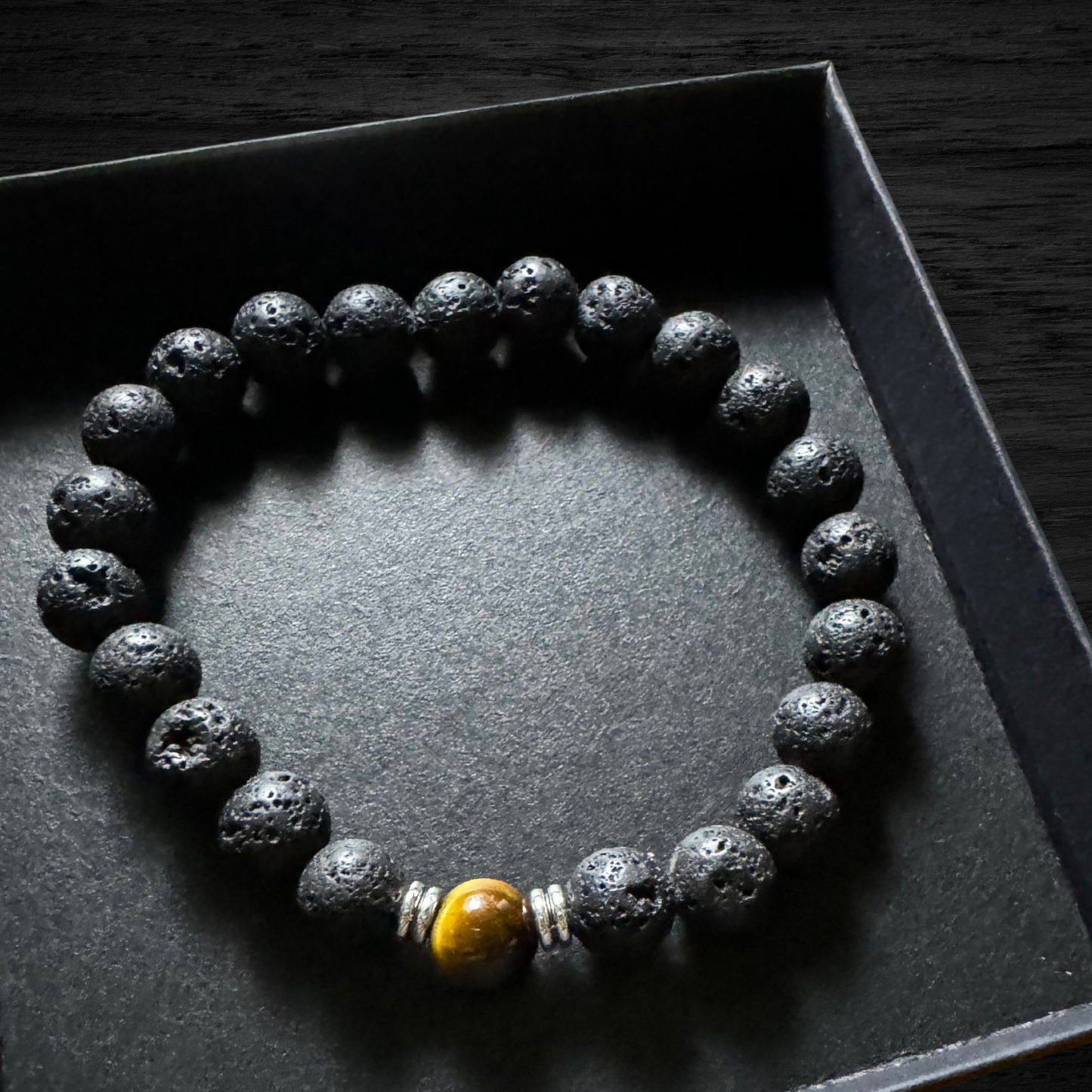 Volcanic Elegance Lava Stone Bracelet